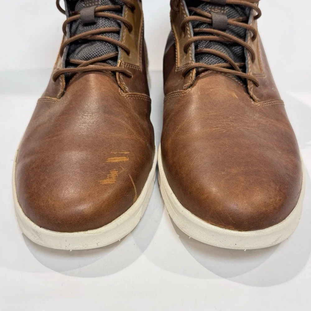 Timberland Boots Men's Size 13 Toffee Brown Leather Parker Street Sneaker‎ Shoes